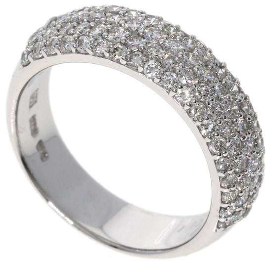 Ponte Vecchio Ring K18WG Silver Pave diamond Women Used Authentic