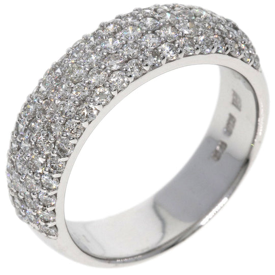 Ponte Vecchio Ring K18WG Silver Pave diamond Women Used Authentic