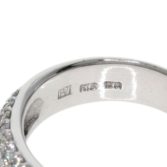Ponte Vecchio Ring K18WG Silver Pave diamond Women Used Authentic