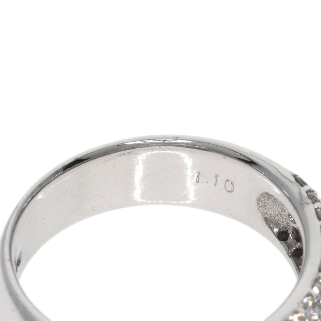 Ponte Vecchio Ring K18WG Silver Pave diamond Women Used Authentic