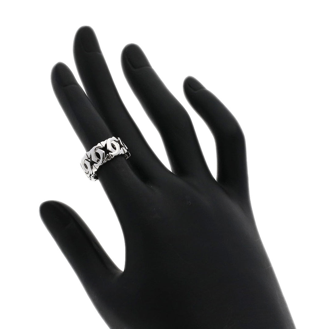 CARTIER Ring K18WG Silver Entrelaces #47 Women Used Authentic
