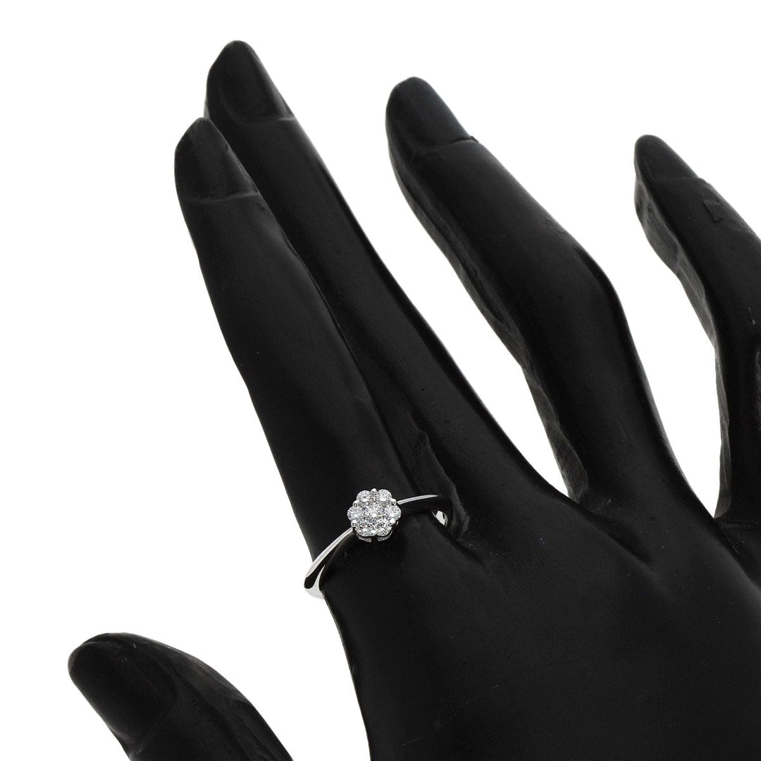 TASAKI Ring K18WG Silver diamond Women Used Authentic