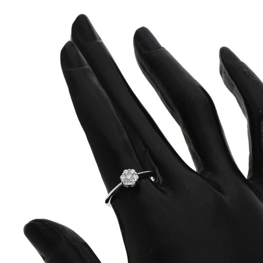 TASAKI Ring K18WG Silver diamond Women Used Authentic