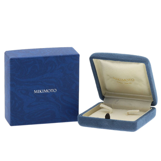 MIKIMOTO Earring K18WG Silver Double Hoop Diamond