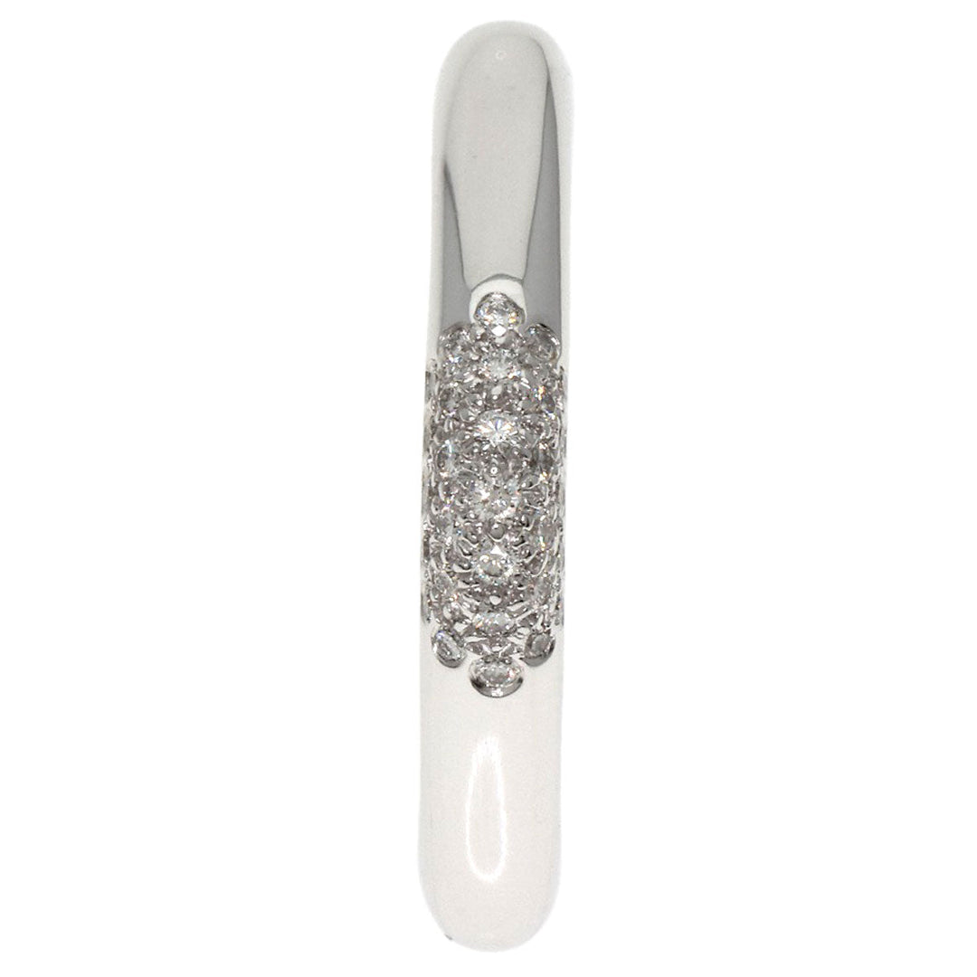 TIFFANY&Co. Ring K18WG Silver Square Cushion Diamond