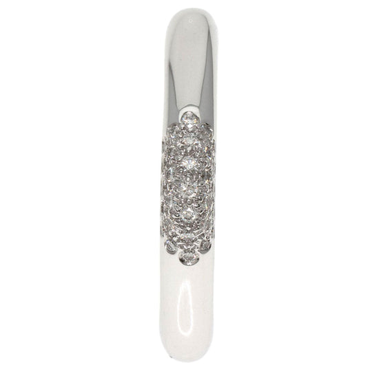 TIFFANY&Co. Ring K18WG Silver Square Cushion Diamond