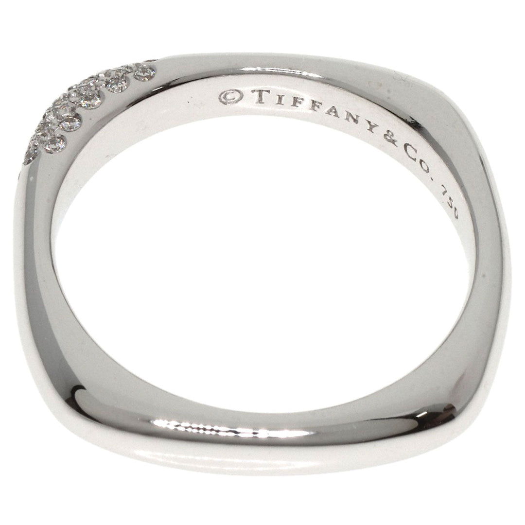 TIFFANY&Co. Ring K18WG Silver Square Cushion Diamond