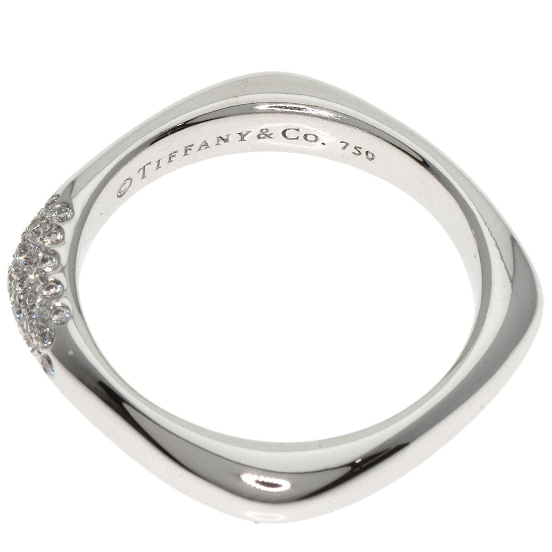 TIFFANY&Co. Ring K18WG Silver Square Cushion Diamond