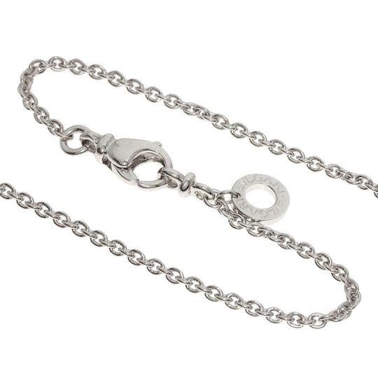 BVLGARI Necklace K18WG Silver Doppi Okuore Diamond