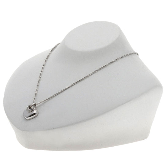 BVLGARI Necklace K18WG Silver Doppi Okuore Diamond