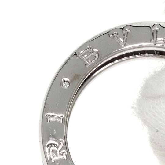 BVLGARI Ring K18WG Silver B-zero1 B-zero One 4-band Black Lacquer #57 Women Used Authentic