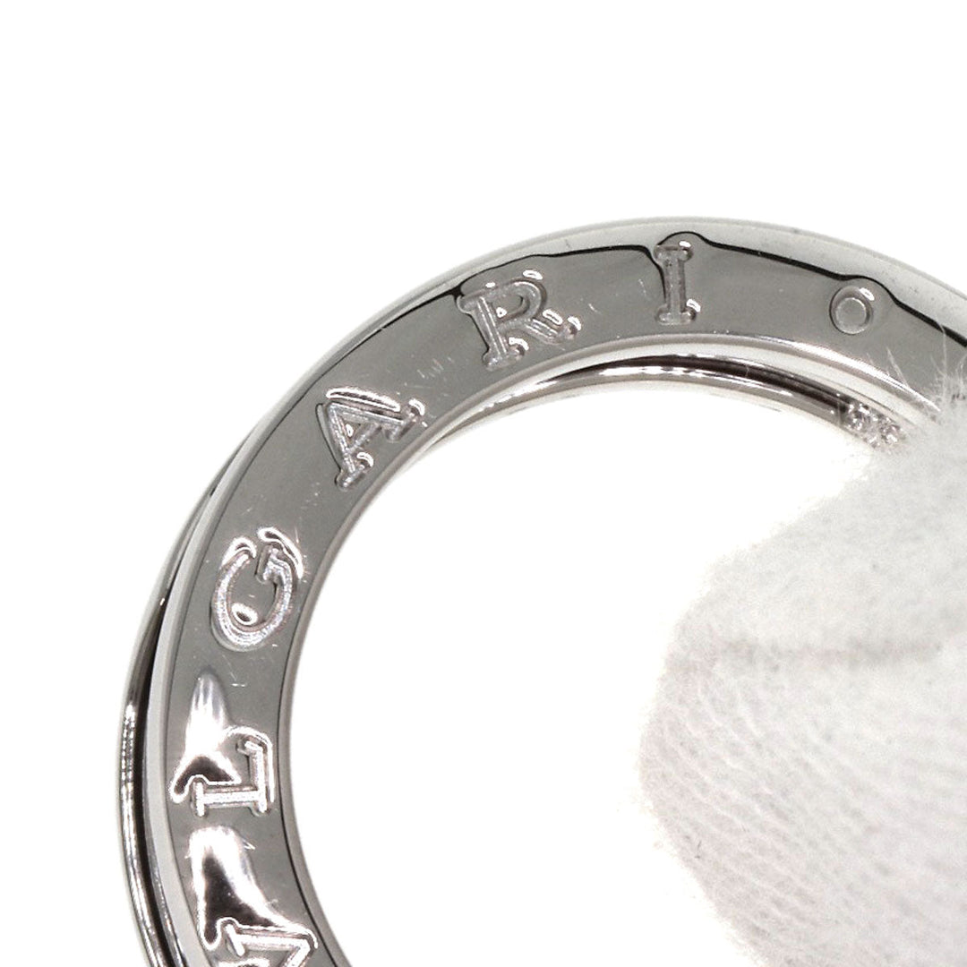 BVLGARI Ring K18WG Silver B-zero1 B-zero One 4-band Black Lacquer #57 Women Used Authentic