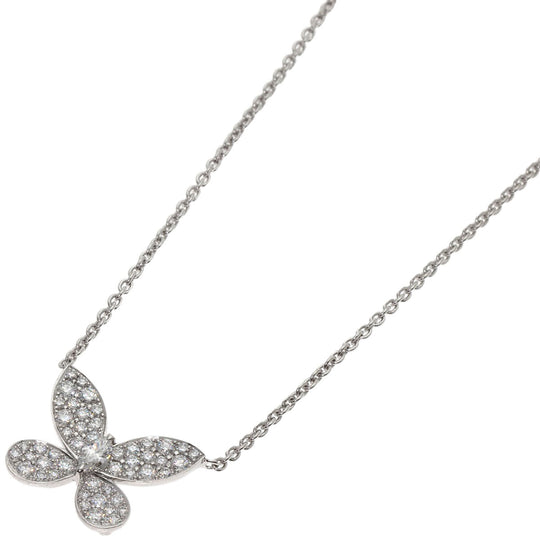 GRAFF Necklace K18WG Silver Butterfly Small Pavé Diamond