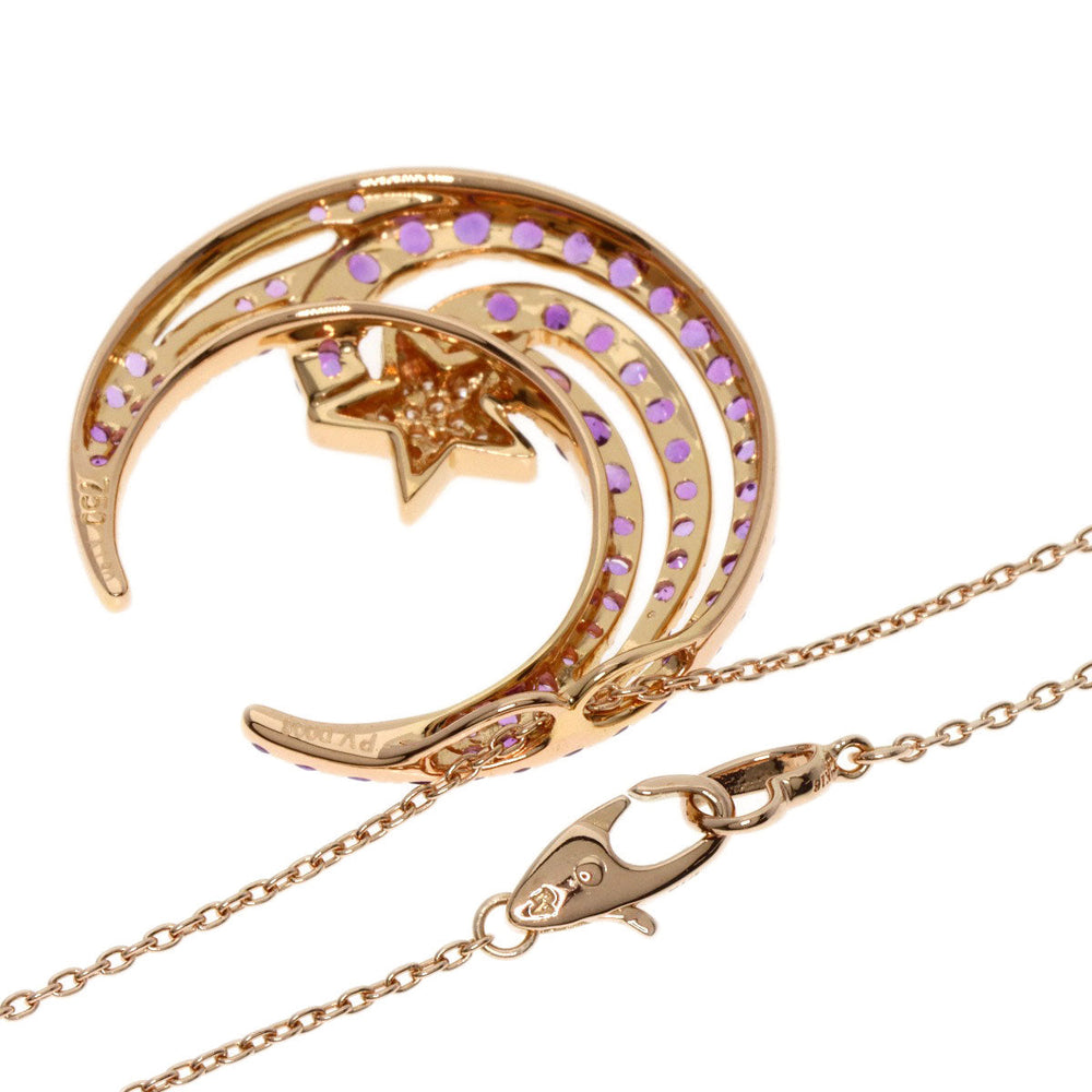Ponte Vecchio Necklace 18K Pink Gold gold Moon Amethyst Diamond