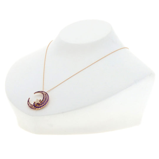 Ponte Vecchio Necklace 18K Pink Gold gold Moon Amethyst Diamond