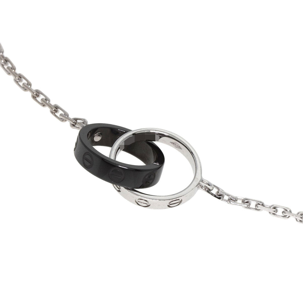 CARTIER bracelet K18WG, Ceramic Silver Baby Love Ceramic Women Used Authentic