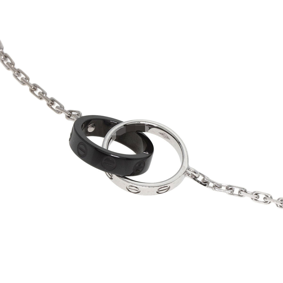 CARTIER bracelet K18WG, Ceramic Silver Baby Love Ceramic Women Used Authentic