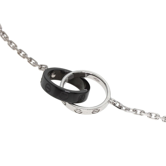 CARTIER bracelet K18WG, Ceramic Silver Baby Love Ceramic Women Used Authentic