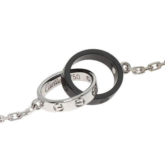 CARTIER bracelet K18WG, Ceramic Silver Baby Love Ceramic Women Used Authentic