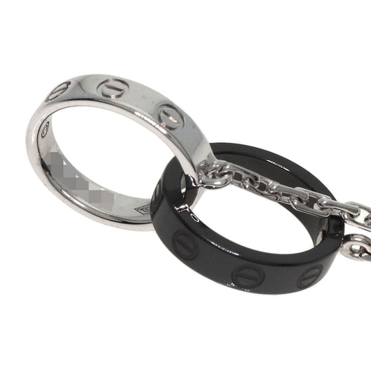 CARTIER bracelet K18WG, Ceramic Silver Baby Love Ceramic Women Used Authentic