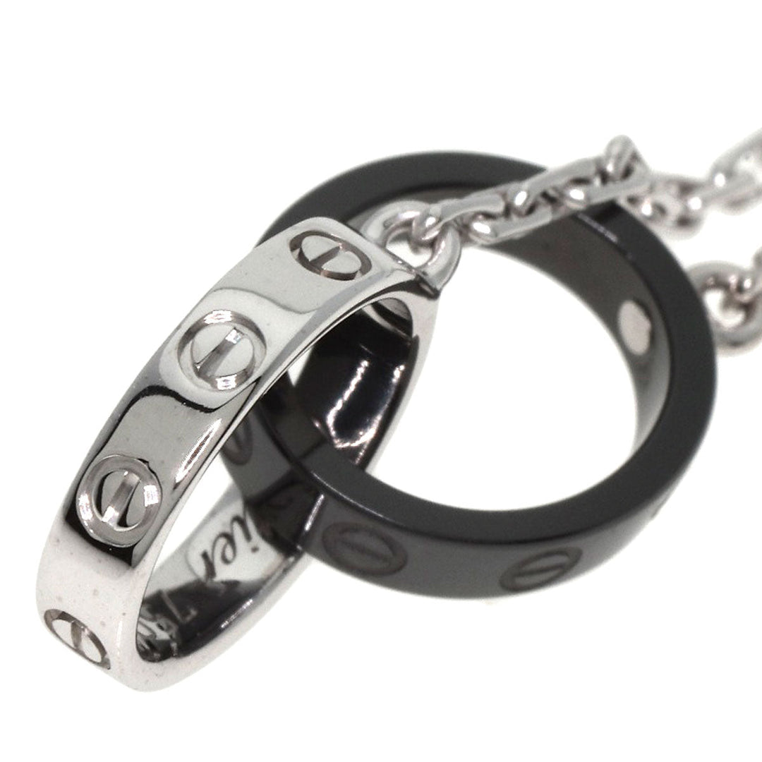 CARTIER bracelet K18WG, Ceramic Silver Baby Love Ceramic Women Used Authentic