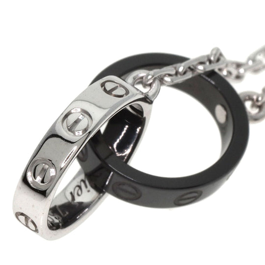 CARTIER bracelet K18WG, Ceramic Silver Baby Love Ceramic Women Used Authentic