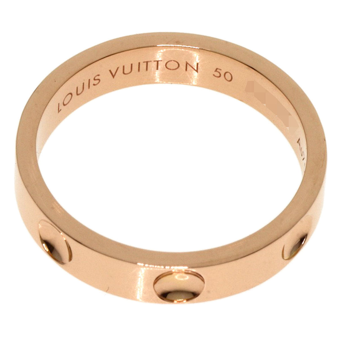 LOUIS VUITTON Ring 18K Pink Gold gold Petite Bourg Empreinte #50
