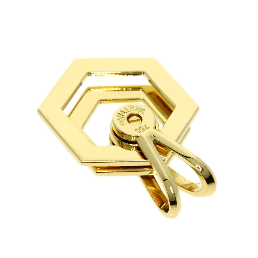 WALTHAM Pendant top 18K Yellow Gold gold diamond Women Used Authentic