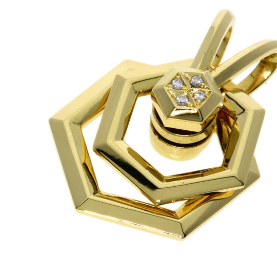 WALTHAM Pendant top 18K Yellow Gold gold diamond Women Used Authentic