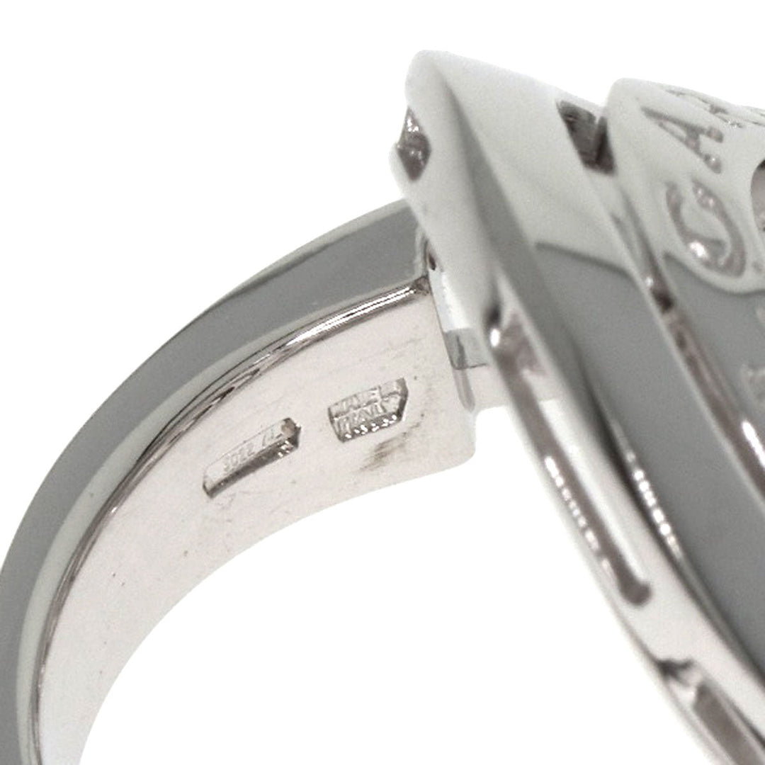 BVLGARI Ring K18WG Silver Asturale Cerki Women Used Authentic