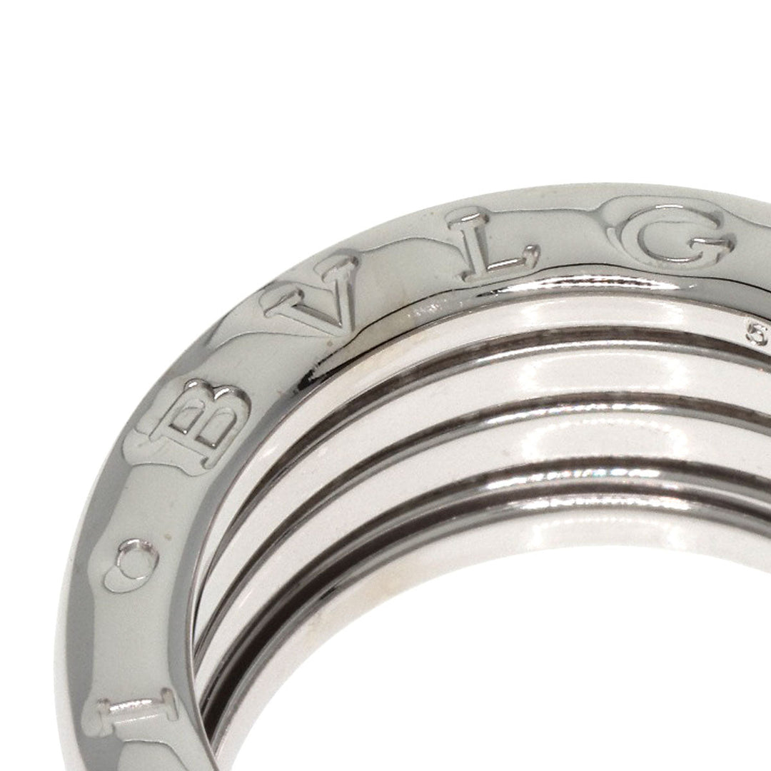 BVLGARI Ring K18WG Silver B-zero1 Diamond #54 Women Used Authentic
