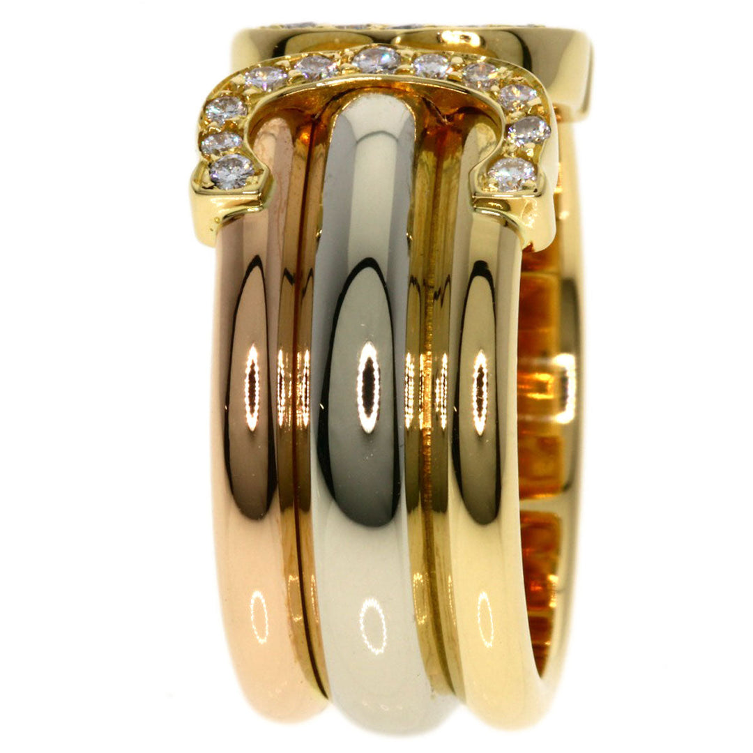 CARTIER Ring 18K Yellow Gold gold 2C LM Diamond #52
