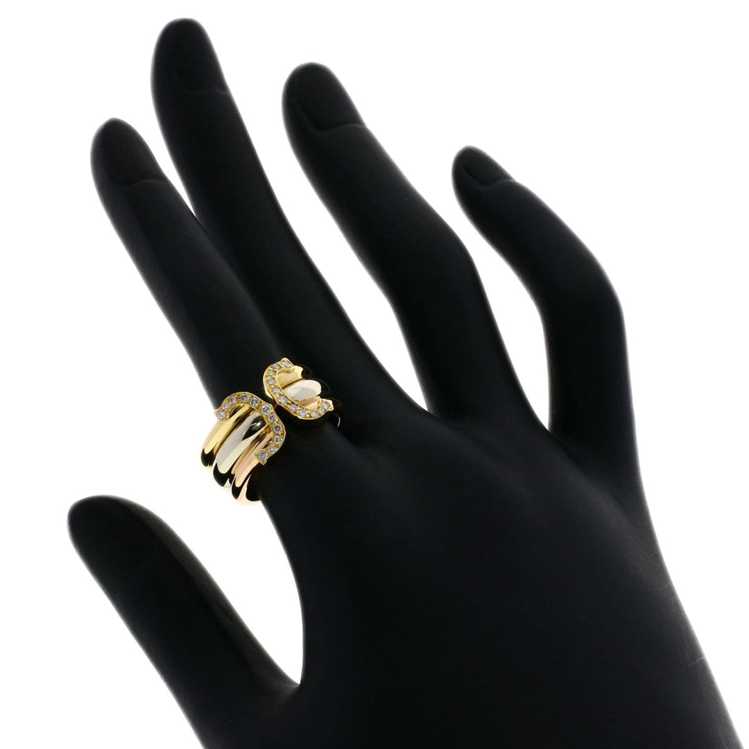 CARTIER Ring 18K Yellow Gold gold 2C LM Diamond #52