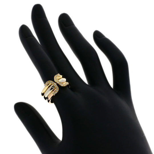 CARTIER Ring 18K Yellow Gold gold 2C LM Diamond #52