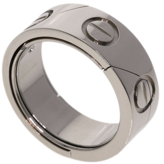 CARTIER Ring K18WG Silver Astro Love Ring #49 Women Used Authentic
