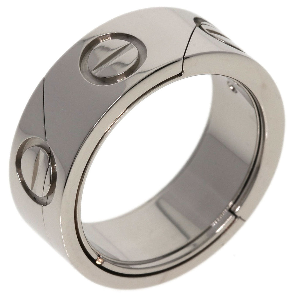 CARTIER Ring K18WG Silver Astro Love Ring #49 Women Used Authentic