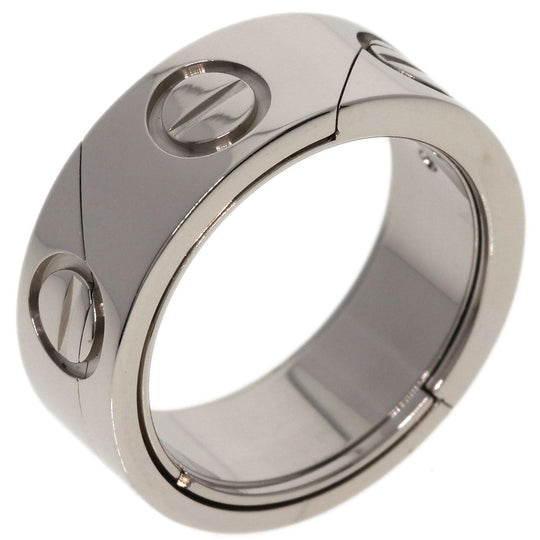 CARTIER Ring K18WG Silver Astro Love Ring #49 Women Used Authentic