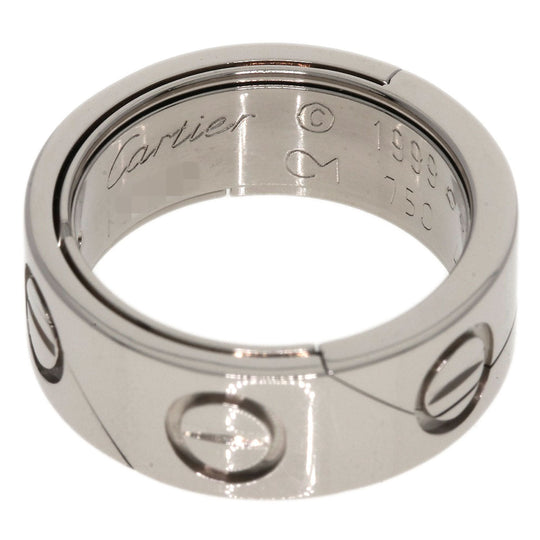 CARTIER Ring K18WG Silver Astro Love Ring #49 Women Used Authentic