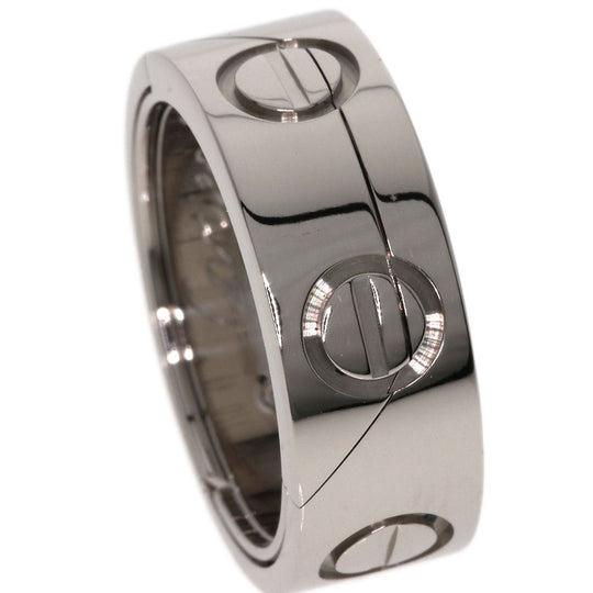 CARTIER Ring K18WG Silver Astro Love Ring #49 Women Used Authentic