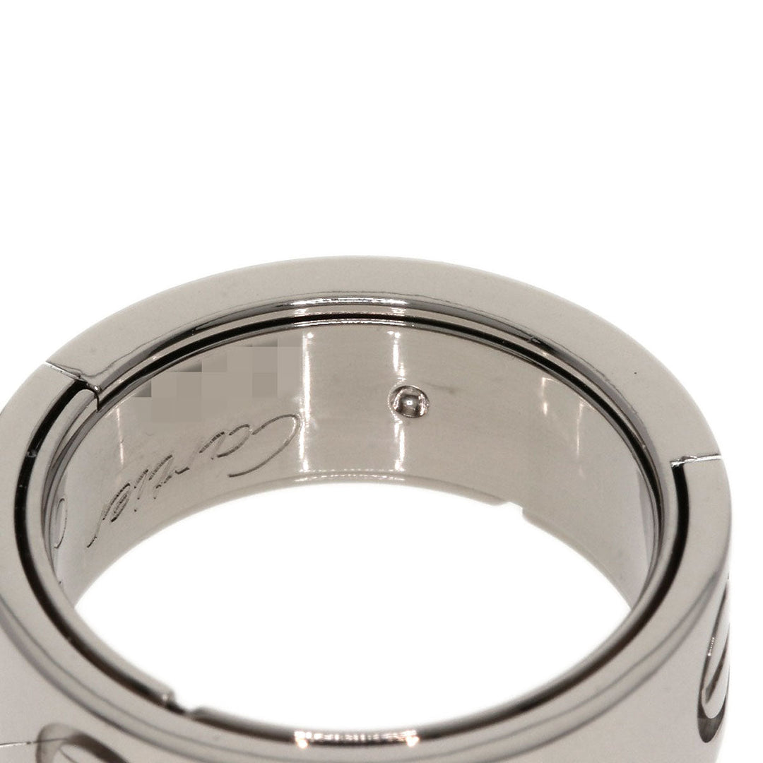 CARTIER Ring K18WG Silver Astro Love Ring #49 Women Used Authentic