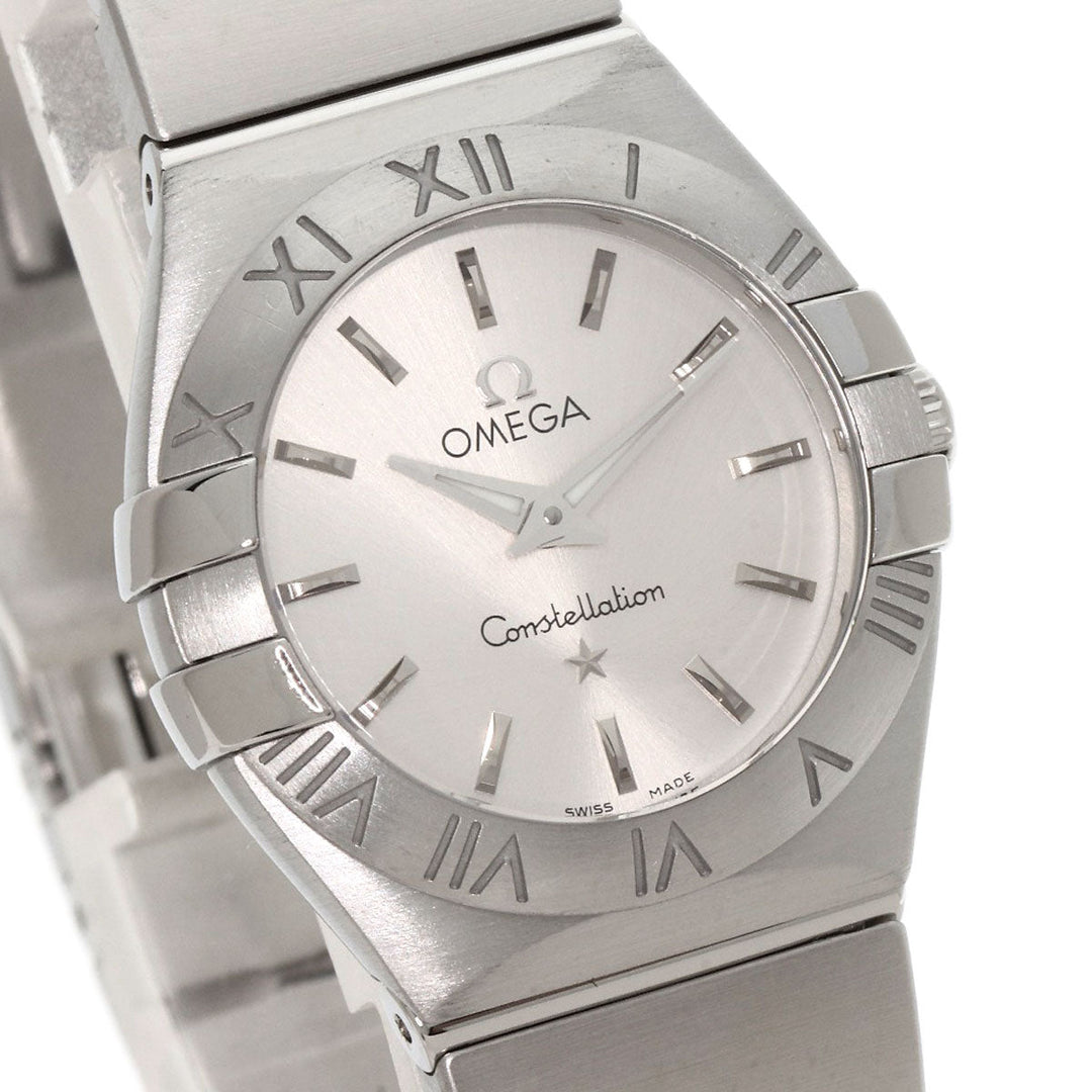 OMEGA Watches Quartz 123.10.24.60.02.001 Stainless Steel , Stainless Steel Silver Constellation Blush Silver dial Women Used Authentic