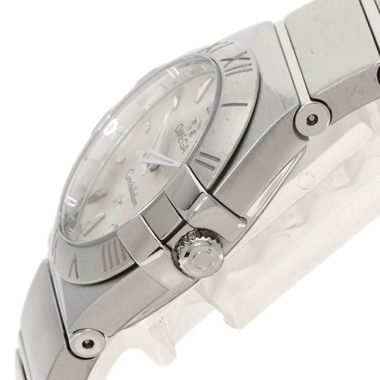 OMEGA Watches Quartz 123.10.24.60.02.001 Stainless Steel , Stainless Steel Silver Constellation Blush Silver dial Women Used Authentic