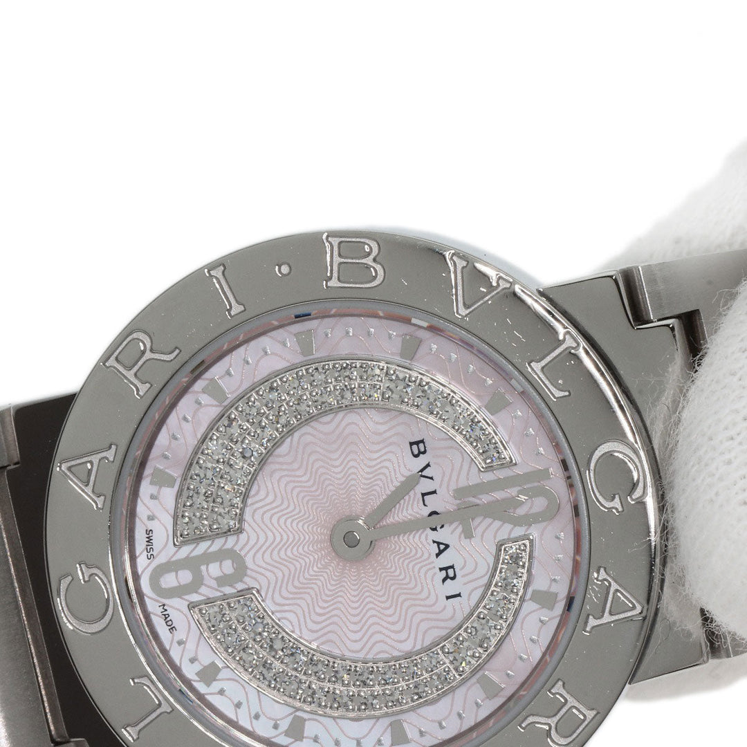 BVLGARI Watches Quartz BB26C2SS/DN Stainless Steel , Stainless Steel Silver Bulgari Bulgari Diamond Pink shell dial Women Used Authentic