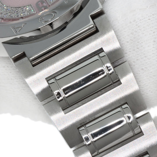 BVLGARI Watches Quartz BB26C2SS/DN Stainless Steel , Stainless Steel Silver Bulgari Bulgari Diamond Pink shell dial Women Used Authentic