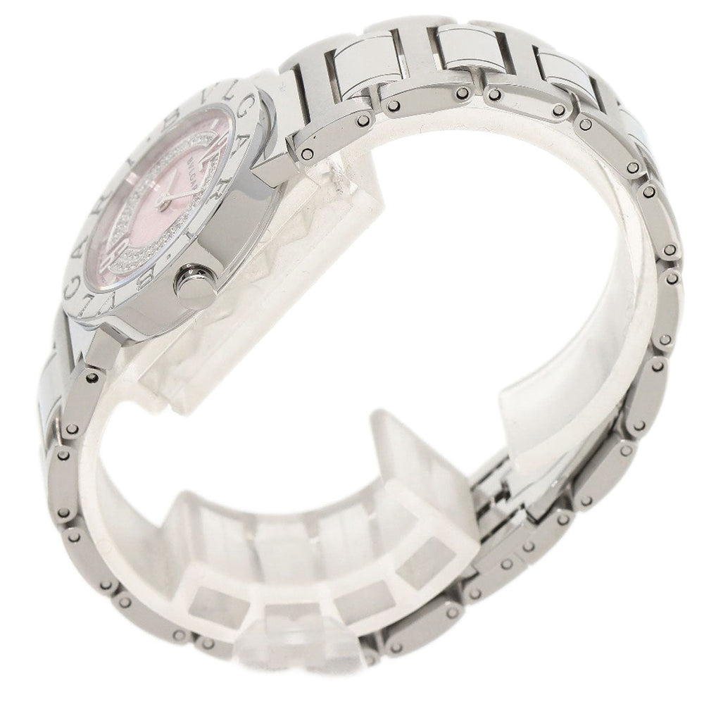 BVLGARI Watches Quartz BB26C2SS/DN Stainless Steel , Stainless Steel Silver Bulgari Bulgari Diamond Pink shell dial Women Used Authentic
