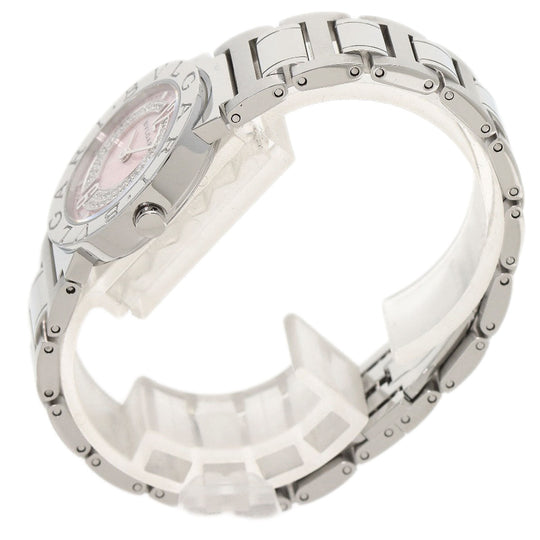 BVLGARI Watches Quartz BB26C2SS/DN Stainless Steel , Stainless Steel Silver Bulgari Bulgari Diamond Pink shell dial Women Used Authentic