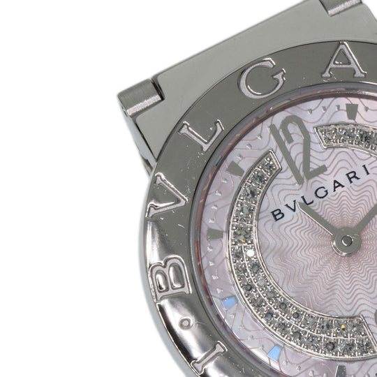 BVLGARI Watches Quartz BB26C2SS/DN Stainless Steel , Stainless Steel Silver Bulgari Bulgari Diamond Pink shell dial Women Used Authentic