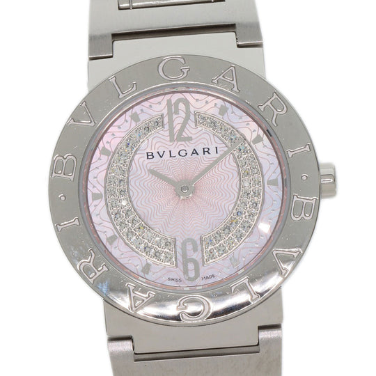 BVLGARI Watches Quartz BB26C2SS/DN Stainless Steel , Stainless Steel Silver Bulgari Bulgari Diamond Pink shell dial Women Used Authentic