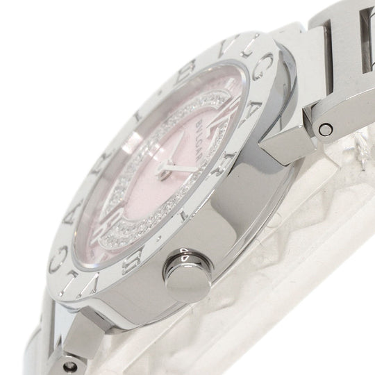 BVLGARI Watches Quartz BB26C2SS/DN Stainless Steel , Stainless Steel Silver Bulgari Bulgari Diamond Pink shell dial Women Used Authentic