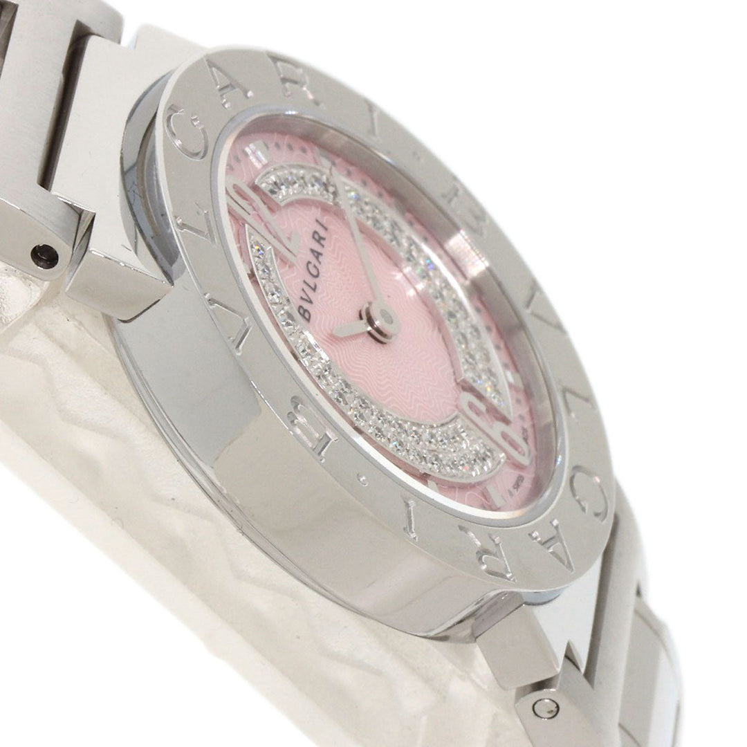 BVLGARI Watches Quartz BB26C2SS/DN Stainless Steel , Stainless Steel Silver Bulgari Bulgari Diamond Pink shell dial Women Used Authentic